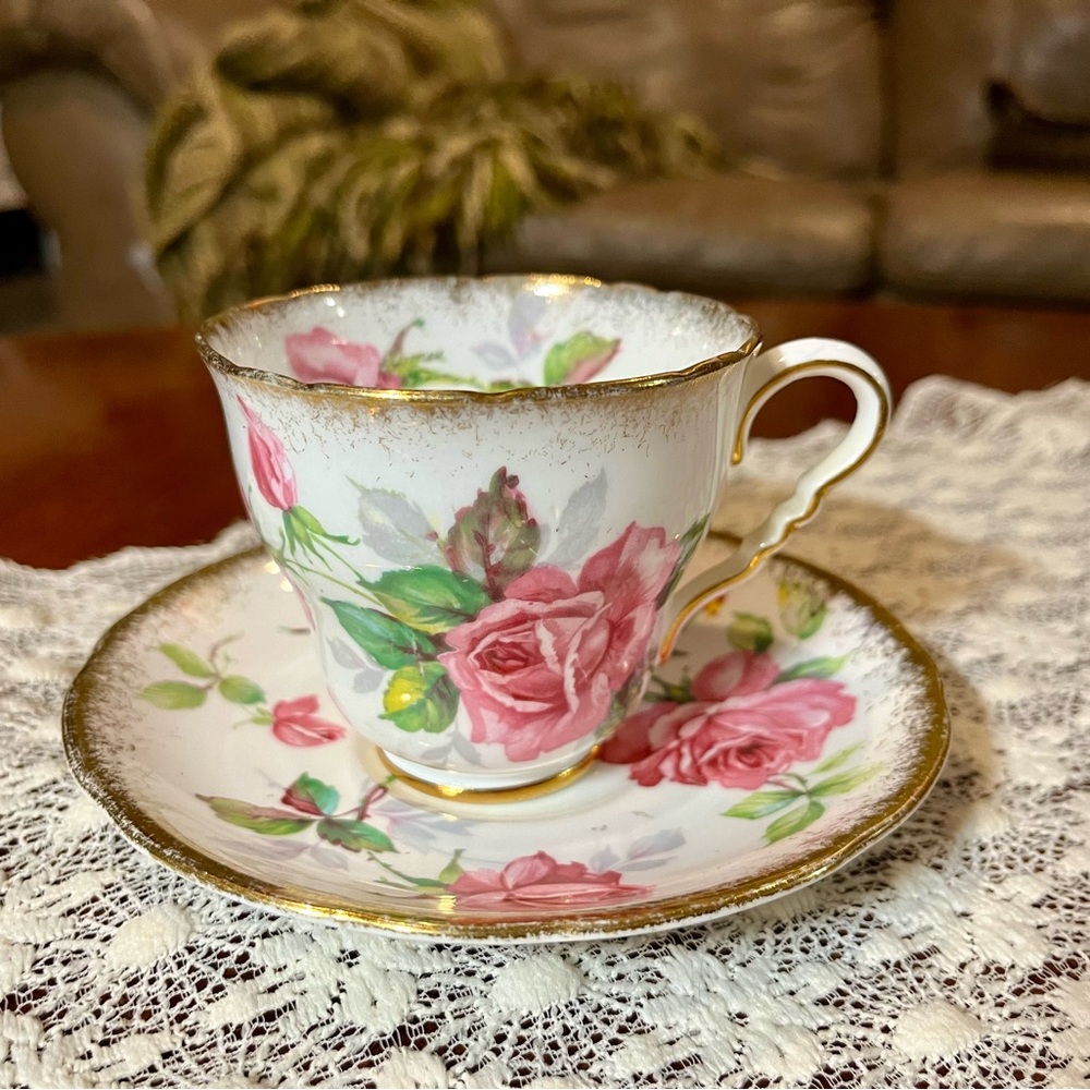 Royal Stafford Berkeley Rose Teacup and Saucer